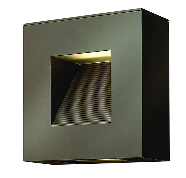 hinkley-luna-small-wall-mount-outdoor-lantern-integrated-led-bronze-finish image 1