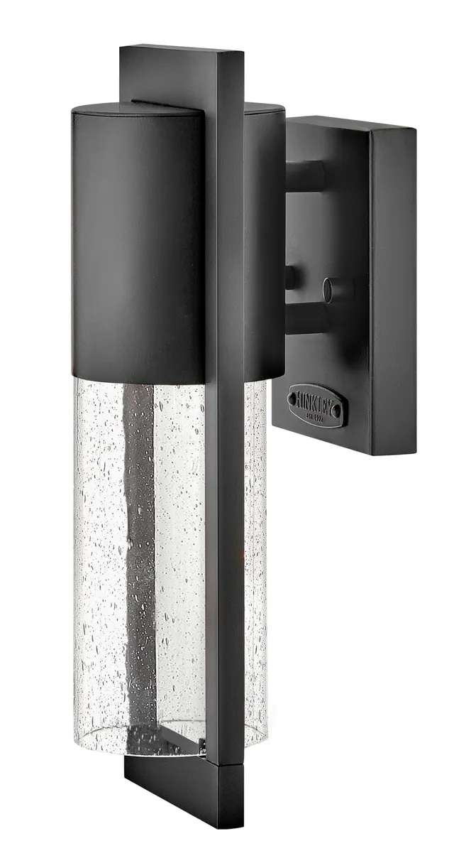 hinkley-shelter-small-wall-mount-outdoor-lantern-led-included-black-finish-dark- image 1