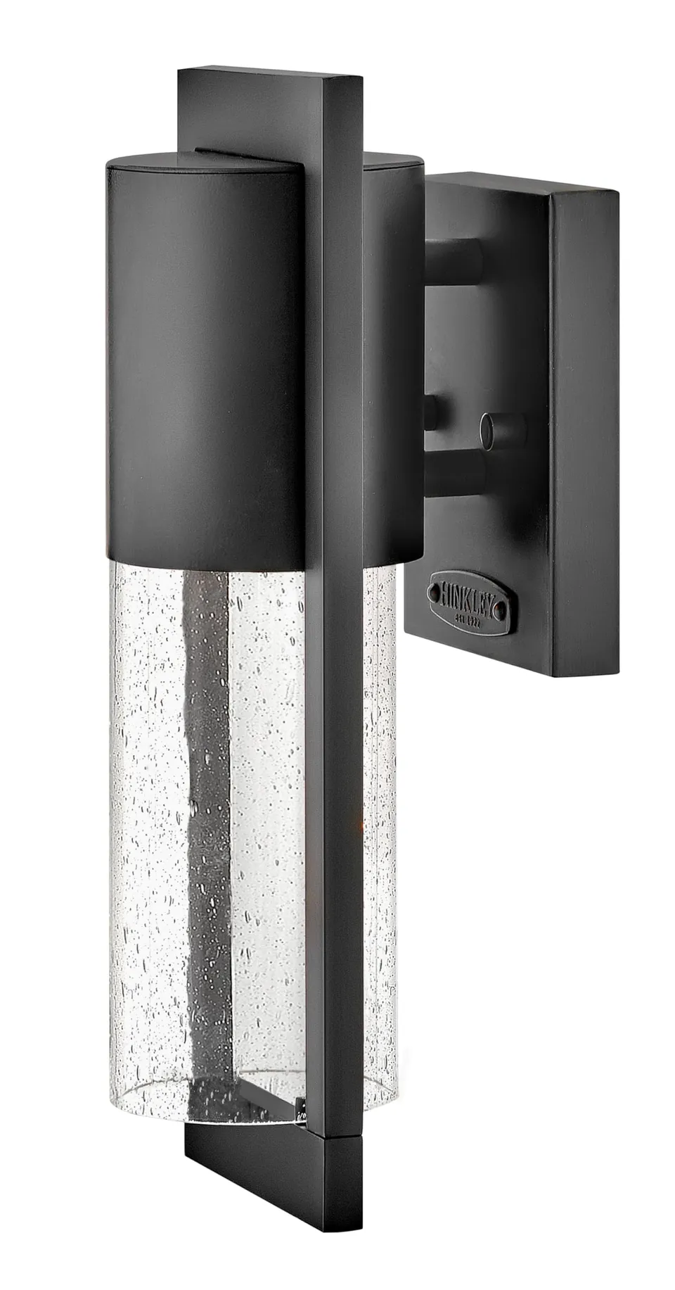 hinkley-shelter-small-wall-mount-outdoor-lantern-led-included-black-finish-dark- image 1
