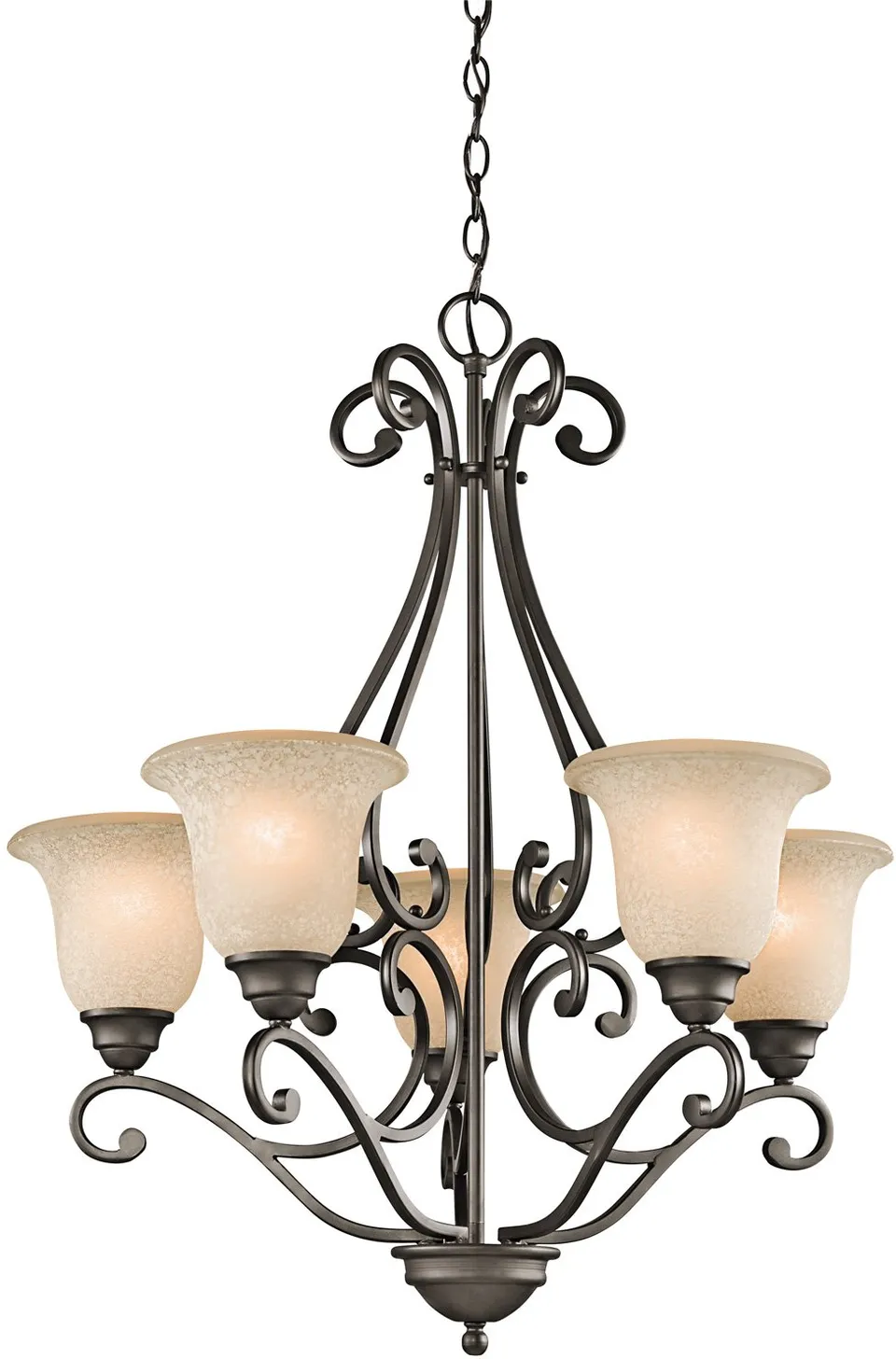 kichler-camerena-5-light-chandelier-olde-bronze-31-25-inch-white-scavo-glass-wit image 1