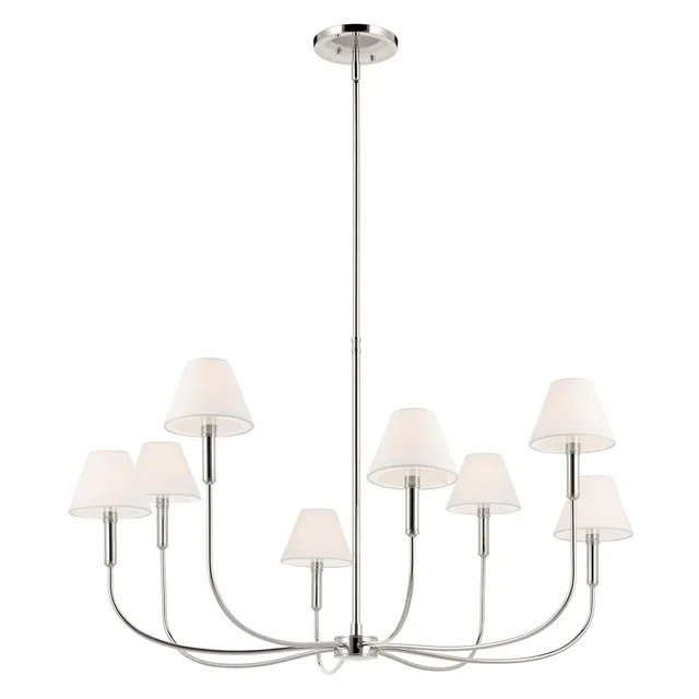 kichler-eadie-52769pn-8-light-traditional-chandelier-in-polished-nickel image 1