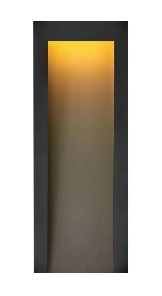 hinkley-taper-24-inch-integrated-led-outdoor-wall-lantern-textured-black-coastal image 1