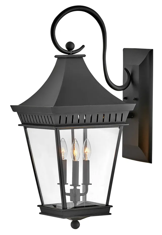 hinkley-chapel-hill-three-light-wall-mount-outdoor-lantern-traditional-aluminum- image 1