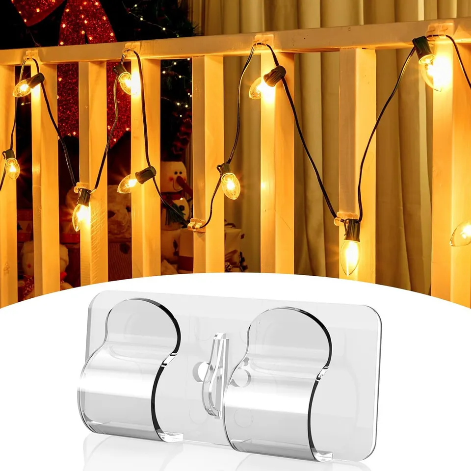 brightown-christmas-light-clips-30-hooks-35-adhesive-strips-for-indoor-outdoor-d image 1