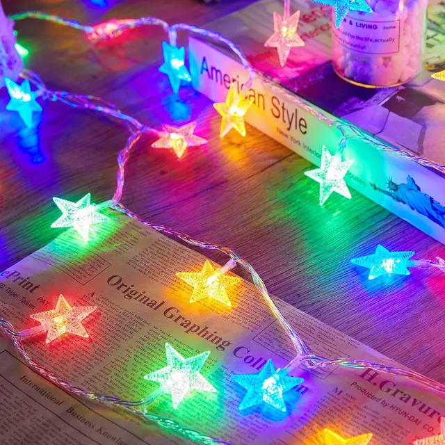 brightown-50-led-battery-operated-star-string-lights-17-ft-multi-color-with-time image 1