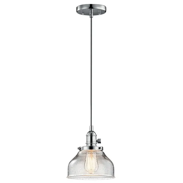 kichler-avery-8-5-1-light-bell-mini-pendant-with-clear-seeded-glass-in-chrome image 1