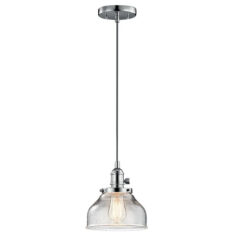 kichler-avery-8-5-1-light-bell-mini-pendant-with-clear-seeded-glass-in-chrome image 1