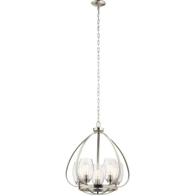 kichler-tuscany-24-5-light-chandelier-with-clear-seeded-glass-in-brushed-nickel- image 1
