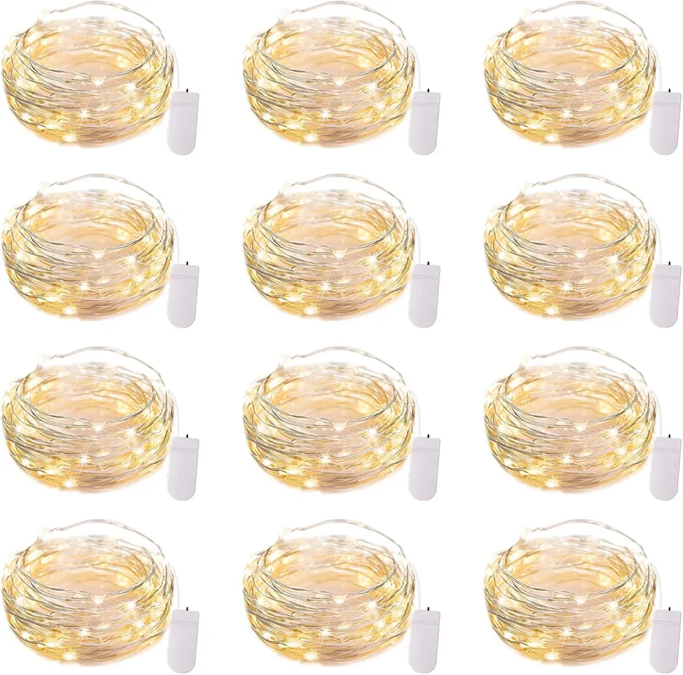 brightown-12-pack-7ft-20-led-battery-operated-silver-wire-firefly-starry-moon-li image 1