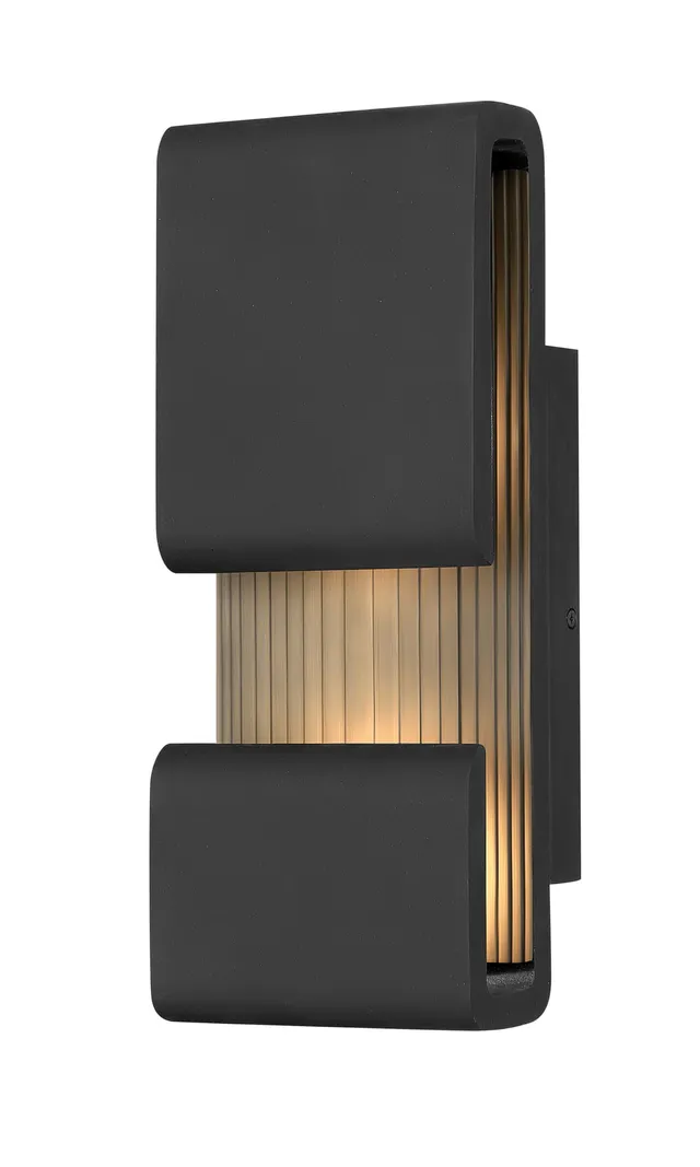 hinkley-contour-15-16w-integrated-led-outdoor-small-wall-lantern-black image 1