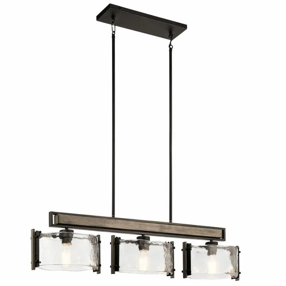 kichler-aberdeen-3-light-linear-chandelier-in-olde-bronze-with-piastra-glass-mod image 1