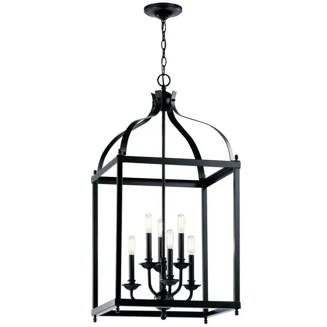 kichler-larkin-6-light-pendant-chandelier-black-36-25 image 1