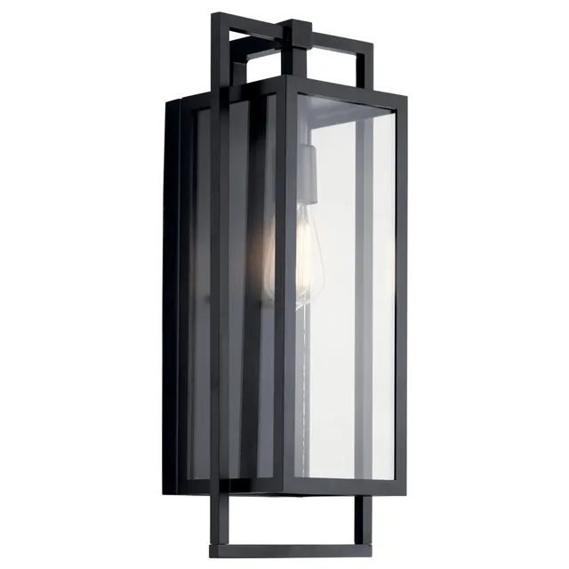 kichler-goson-20-outdoor-wall-light-in-black-1-light-modern-exterior-wall-lanter image 1