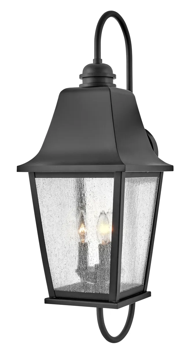 hinkley-kingston-large-wall-mount-lantern-oversized-sweeping-roof-clear-seedy-gl image 1