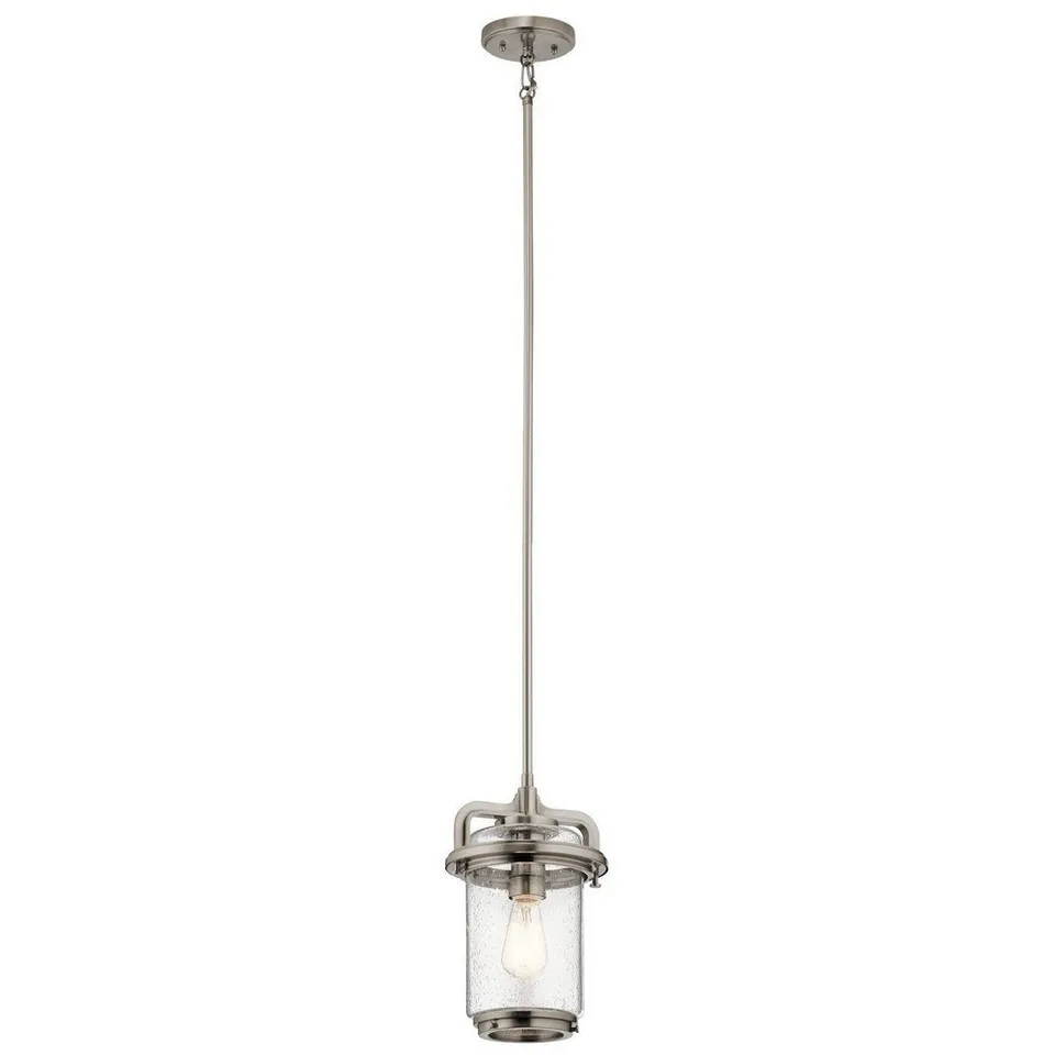 kichler-andover-collection-44210clp-one-light-mini-pendant-classic-pewter image 1