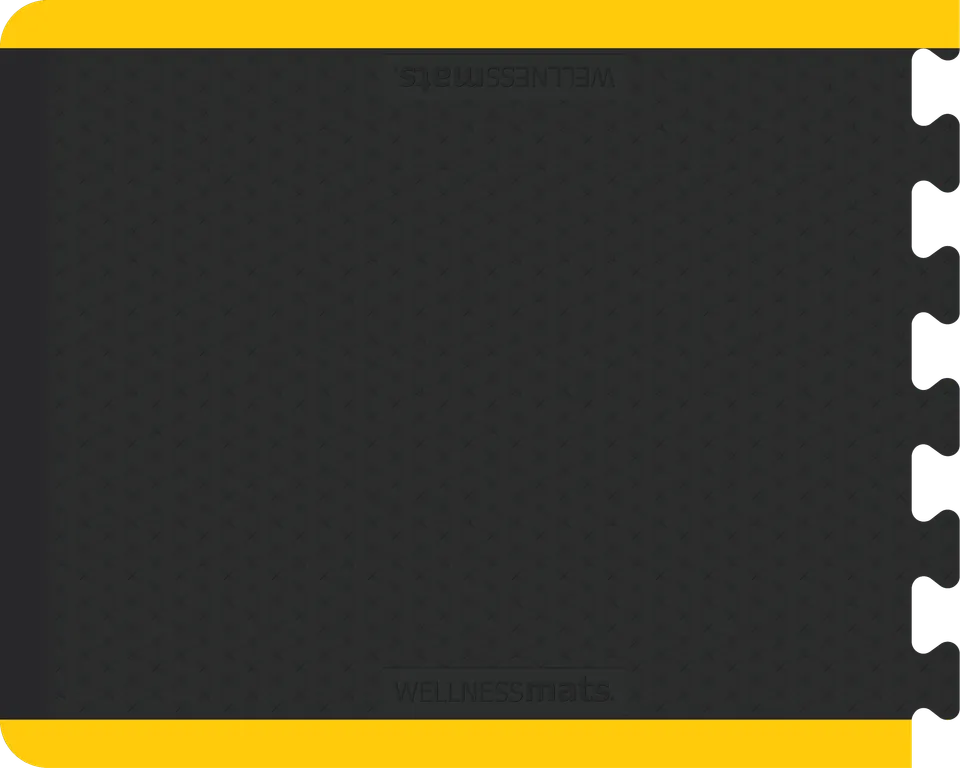 wellnessmats-connect-end-modular-mat-32-x-39-black-w-yellow-safety-edges image 1