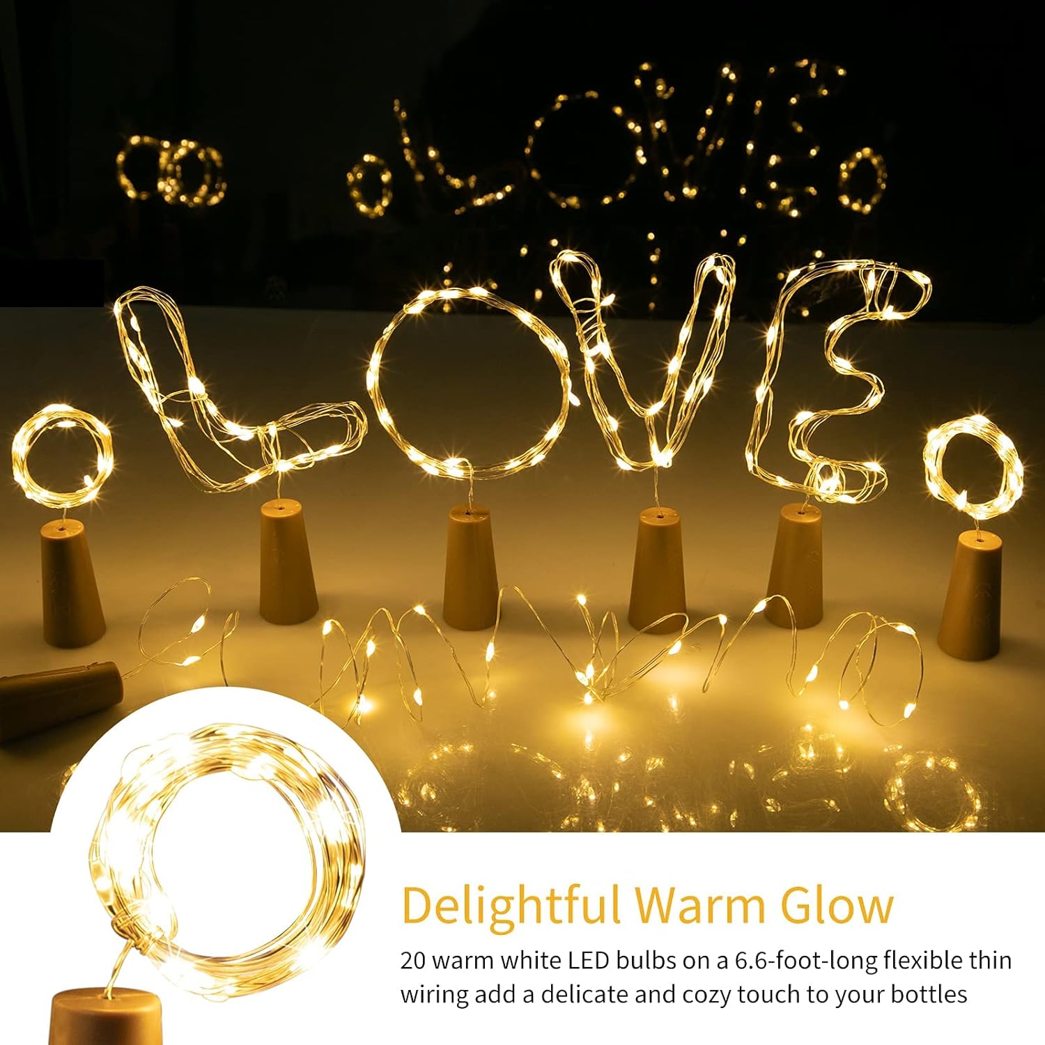brightown-10-20-pack-20-led-battery-operated-silver-wire-wine-bottle-cork-lights image 2