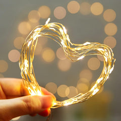 brightown-5-pack-7ft-battery-operated-silver-wire-fairy-lights-with-20-warm-whit image 2