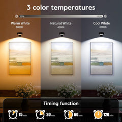 brightown-magnetic-picture-lights-with-remote-control-dimmable-3-color-temperatu image 2