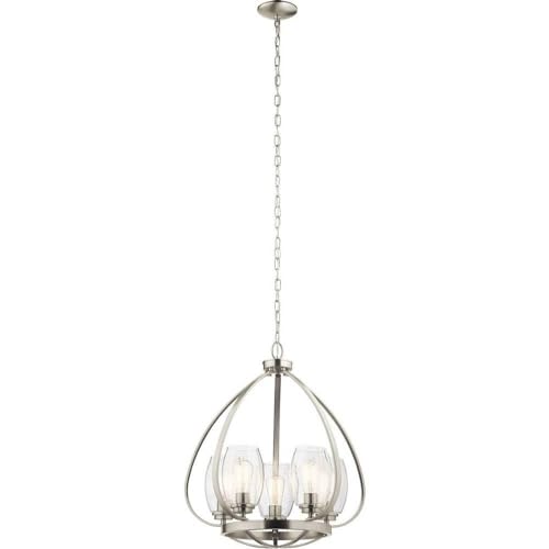 kichler-tuscany-24-5-light-chandelier-with-clear-seeded-glass-in-brushed-nickel- image 2