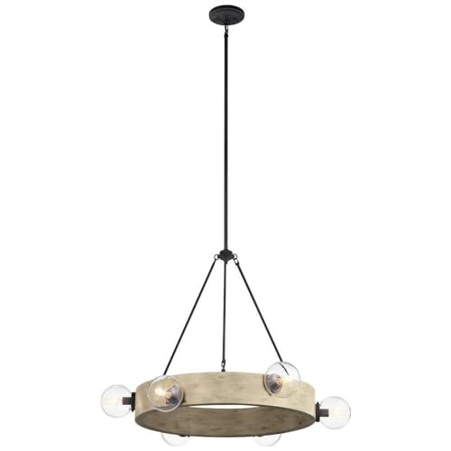 kichler-marquee-6-light-chandelier-bronze-dark-finish-with-white-washed-wood-cle image 3