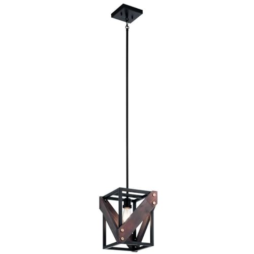 kichler-fulton-cross-5-light-linear-chandelier-black-with-reclaimed-wood-rustic- image 7