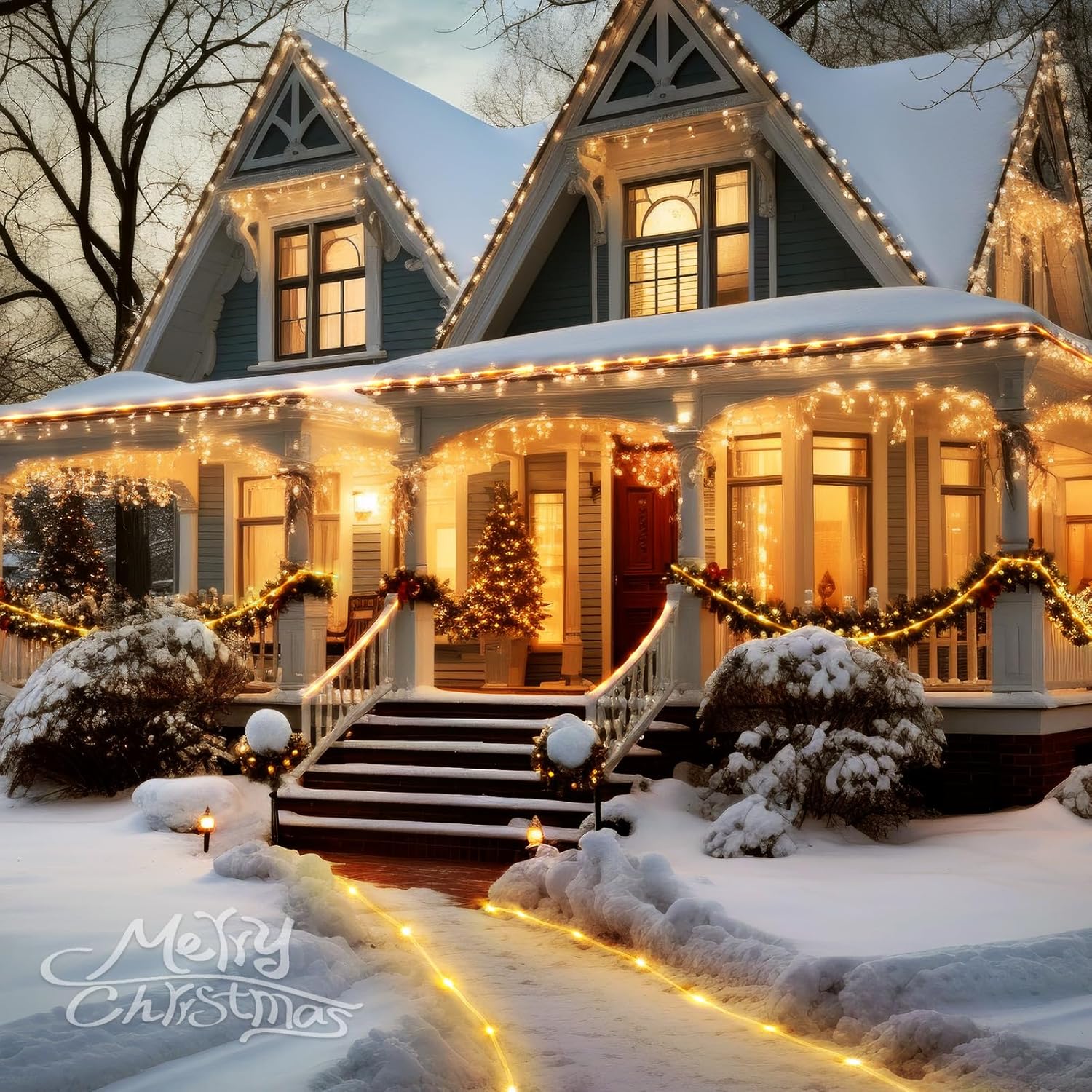 brightown-33ft-100-led-plug-in-rope-string-lights-for-indoor-outdoor-warm-white- image 4