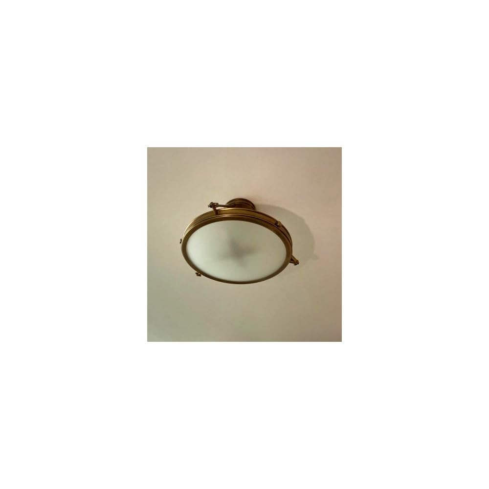 hinkley-collier-3381hb-medium-four-light-semi-flush-mount-heritage-brass-mid-cen image 7
