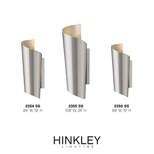 hinkley-surf-collection-2354ss-two-light-outdoor-wall-mount-stainless-steel image 8