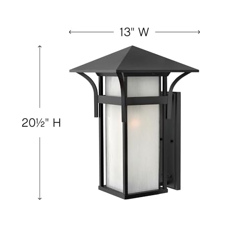 hinkley-2579sk-led-harbor-collection-one-light-wall-mount-satin-black-finish-int image 5