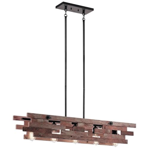 kichler-cuyahoga-mill-43-75-5-light-linear-chandelier-with-anvil-iron-and-reclai image 4