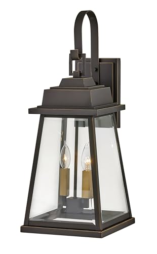 hinkley-bainbridge-collection-2-light-large-outdoor-wall-mount-oil-rubbed-bronze image 5