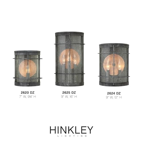 hinkley-newport-collection-two-light-small-outdoor-wall-mount-aged-zinc image 8