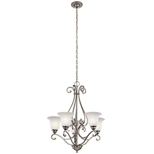 kichler-camerena-31-25-5-light-chandelier-in-brushed-nickel-with-white-scavo-gla image 8
