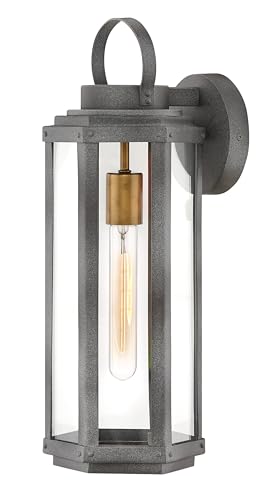 hinkley-danbury-collection-one-light-outdoor-medium-wall-lantern-aged-zinc-herit image 2