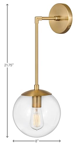 hinkley-warby-large-single-light-sconce-adjustable-stem-heritage-brass image 7