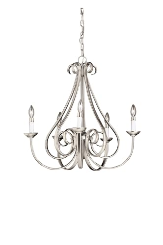 kichler-dover-9-light-2-tier-chandelier-brushed-nickel-clear-glass-model-2031ni image 6