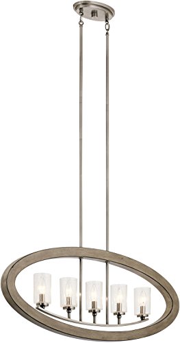kichler-grand-bank-43186dag-five-light-linear-chandelier-in-distressed-antique-g image 2