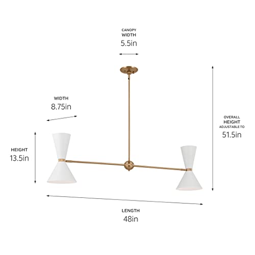 kichler-phix-52569cpzwh-mid-century-4-light-linear-chandelier-in-champagne-bronz image 6