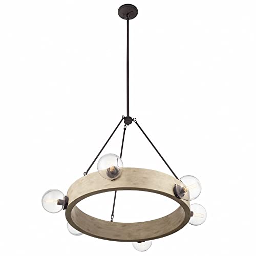 kichler-marquee-6-light-chandelier-bronze-dark-finish-with-white-washed-wood-cle image 4