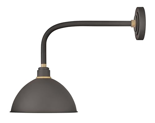 hinkley-foundry-dome-medium-straight-arm-barn-light-museum-bronze-with-brass-acc image 2