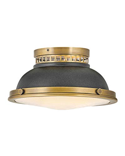 hinkley-emery-small-two-light-flush-mount-ceiling-light-dome-shaped-etched-holop image 5