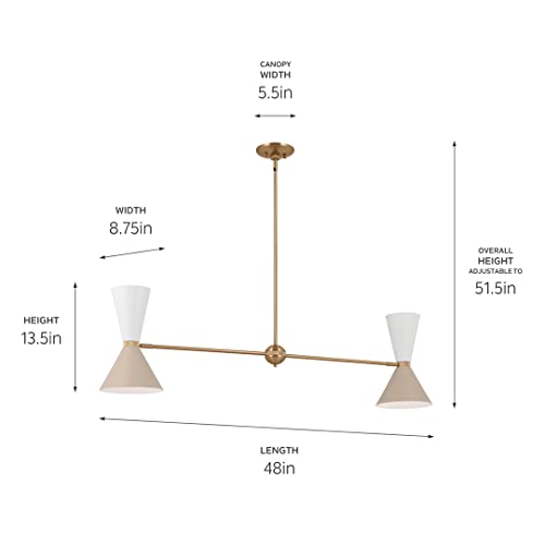 kichler-phix-4-light-linear-chandelier-champagne-bronze-mid-century-linear-chand image 6