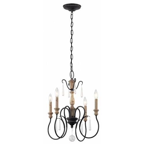 kichler-43615wzc-four-light-chandelier-warm-brass image 3