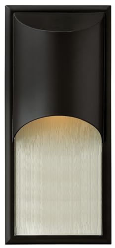 hinkley-cascade-medium-outdoor-wall-mount-satin-black-with-amber-etched-organic- image 5