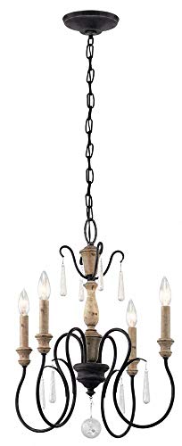 kichler-43615wzc-four-light-chandelier-warm-brass image 4