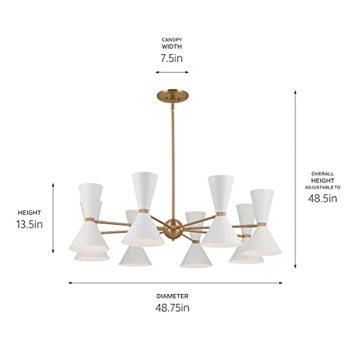 kichler-phix-48-75-16-light-chandelier-in-champagne-bronze-with-white-shades image 8