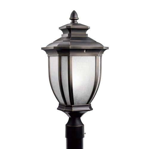 kichler-salisbury-21-75-1-light-outdoor-post-light-in-rubbed-bronze-with-white-l image 2