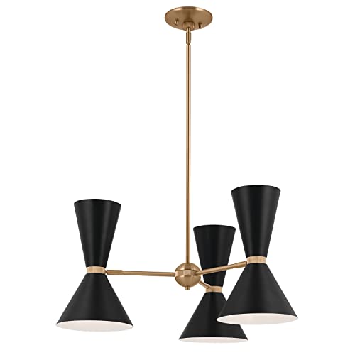 kichler-phix-52565cpzbk-6-light-chandelier-champagne-bronze-with-black-shades image 8