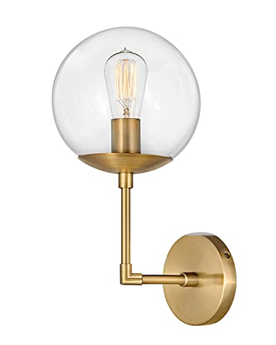 hinkley-warby-large-single-light-sconce-adjustable-stem-heritage-brass image 6